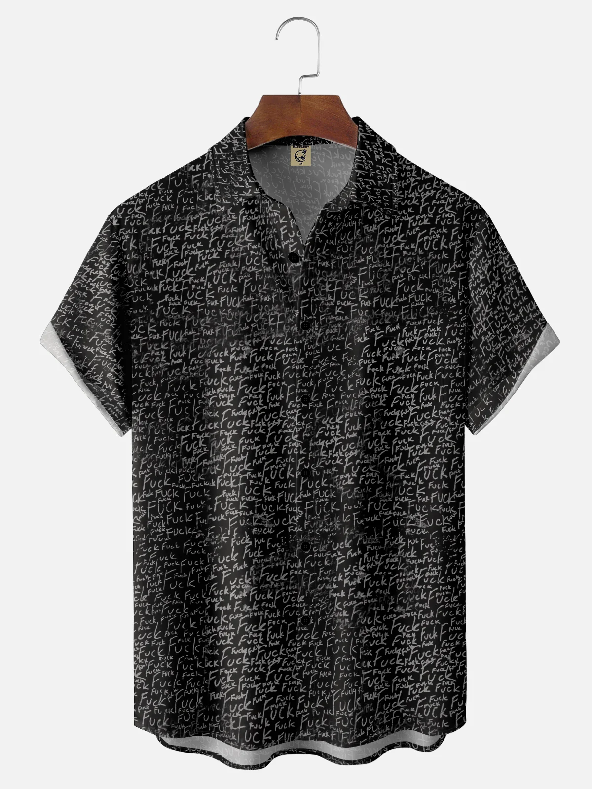 Moisture-wicking Fun Mini Polite Greeting Chest Pocket Casual Shirt