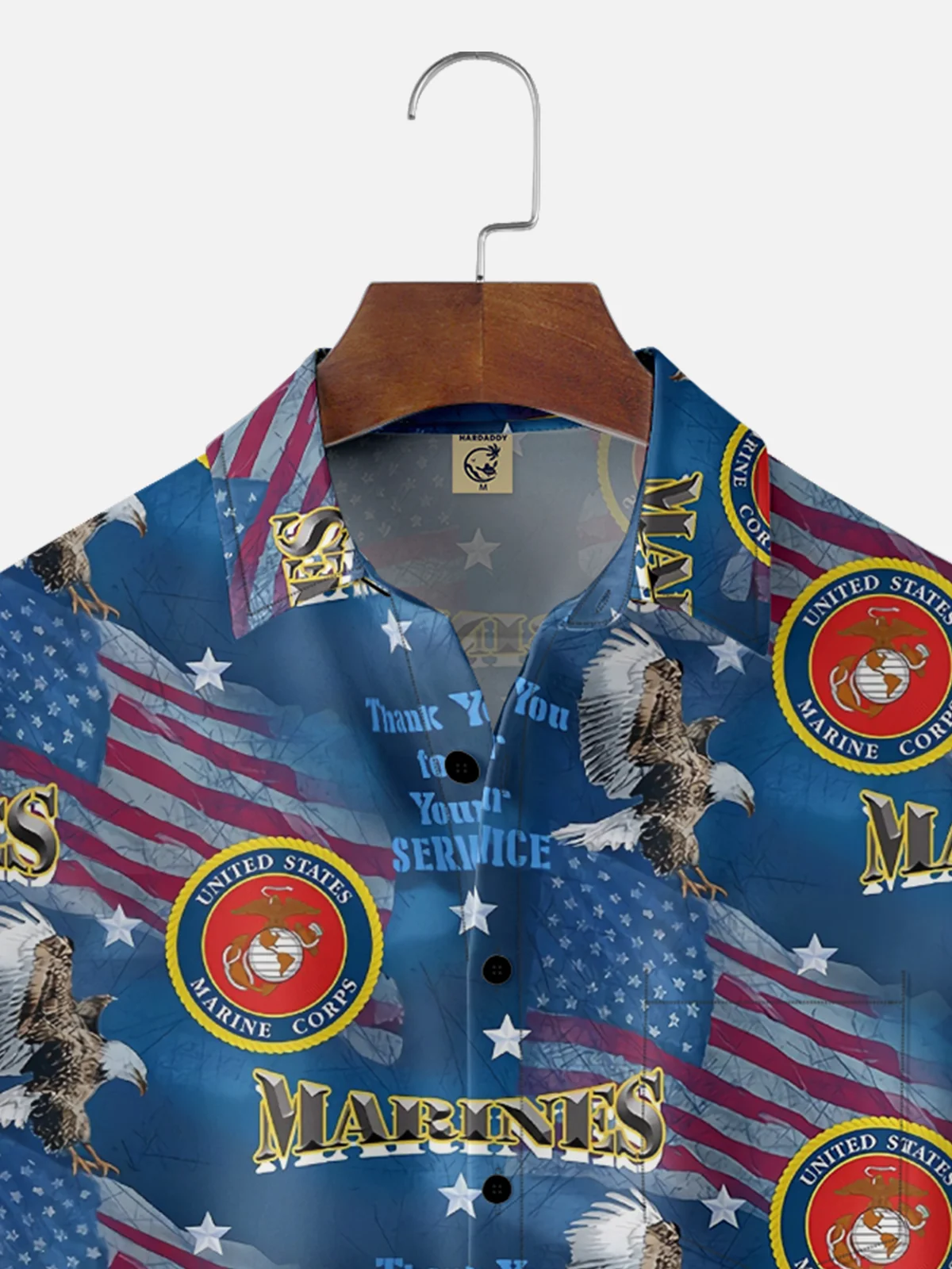 Moisture-Wicking USMC Marine Corps Chest Pocket Hawaiian Shirt
