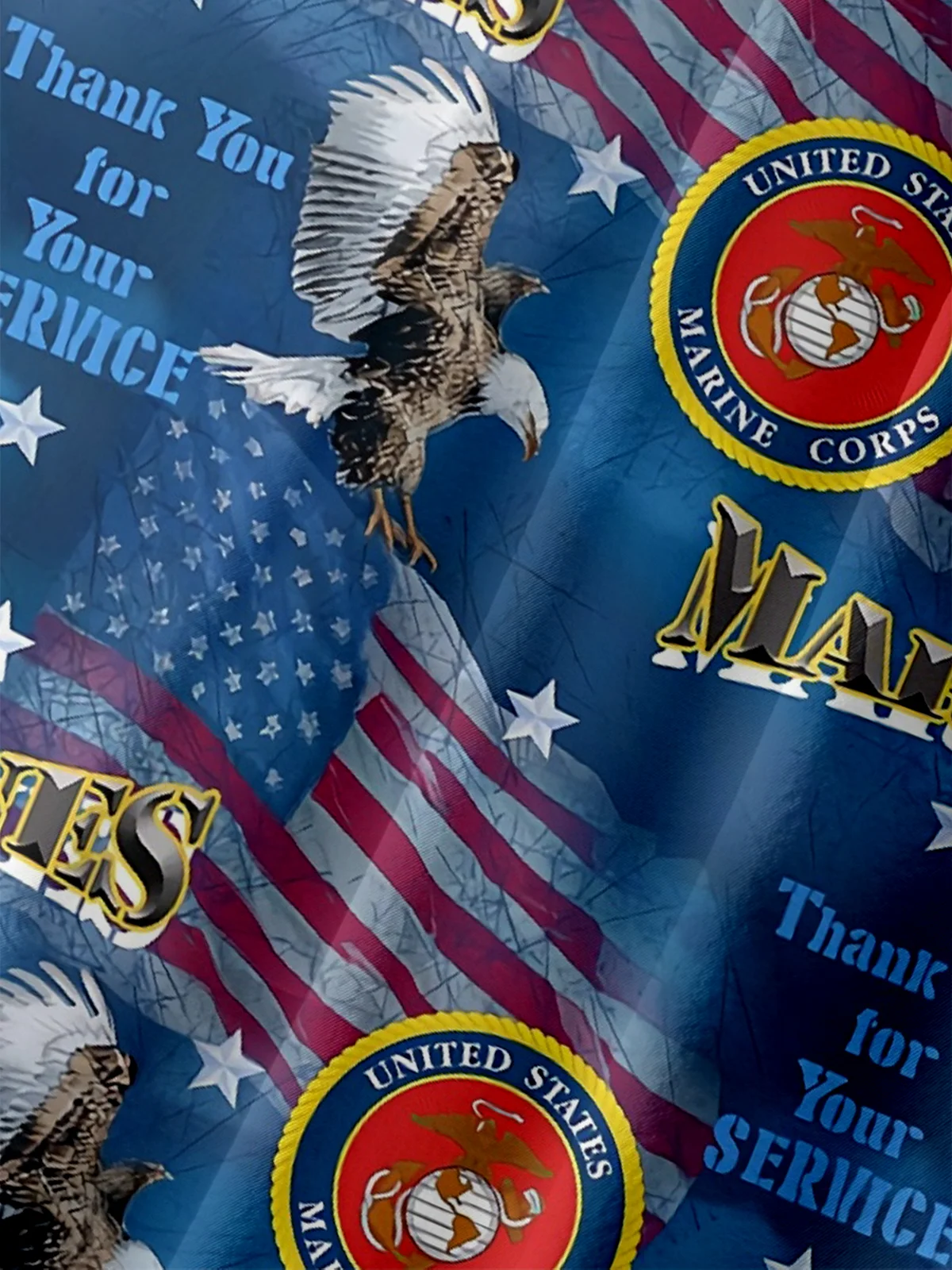 Moisture-Wicking USMC Marine Corps Chest Pocket Hawaiian Shirt