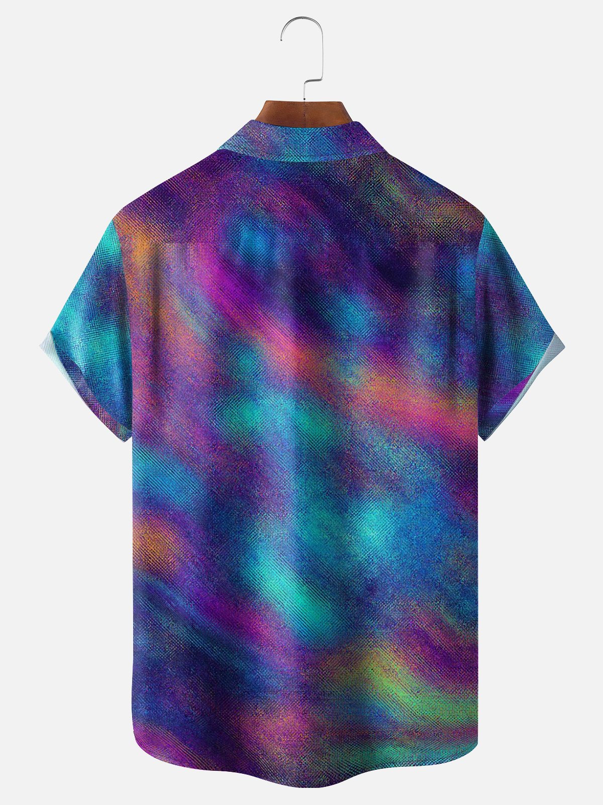 Moisture-wicking Colorful Abstract Art Youthful Print Chest Pocket Casual Shirt