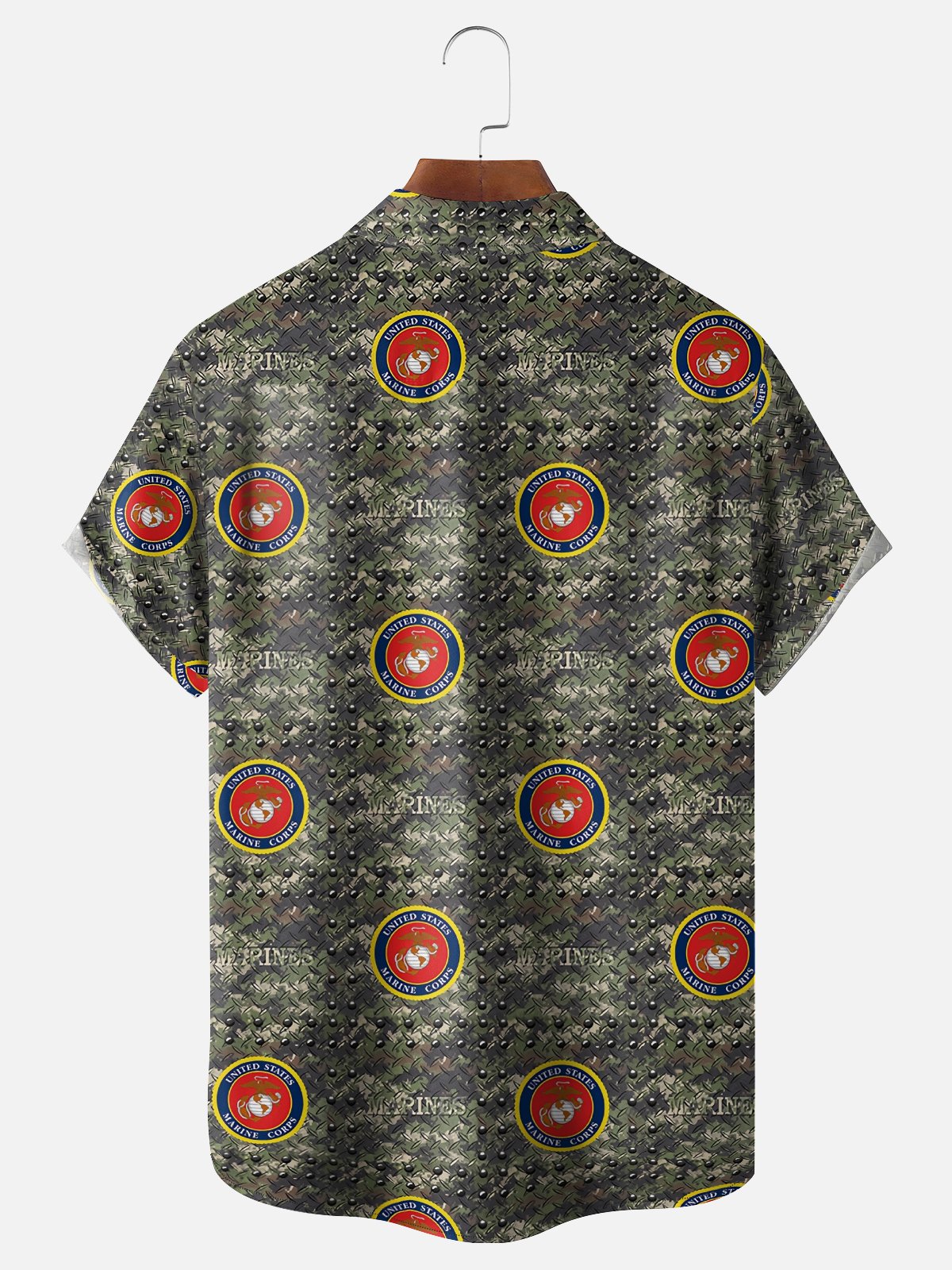 Moisture-Wicking USMC Marine Corps Chest Pocket Hawaiian Shirt