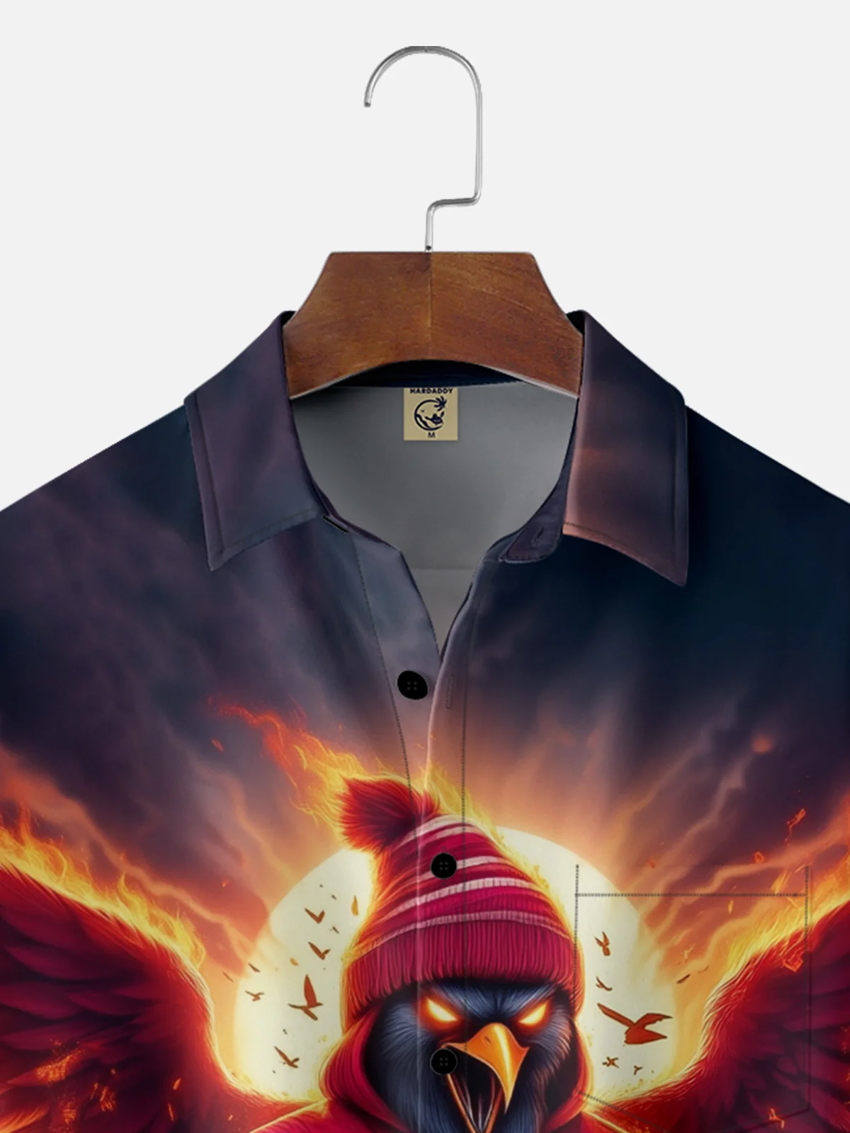 Moisture-wicking Cardinal Football Sports Chest Pocket Casual Shirt