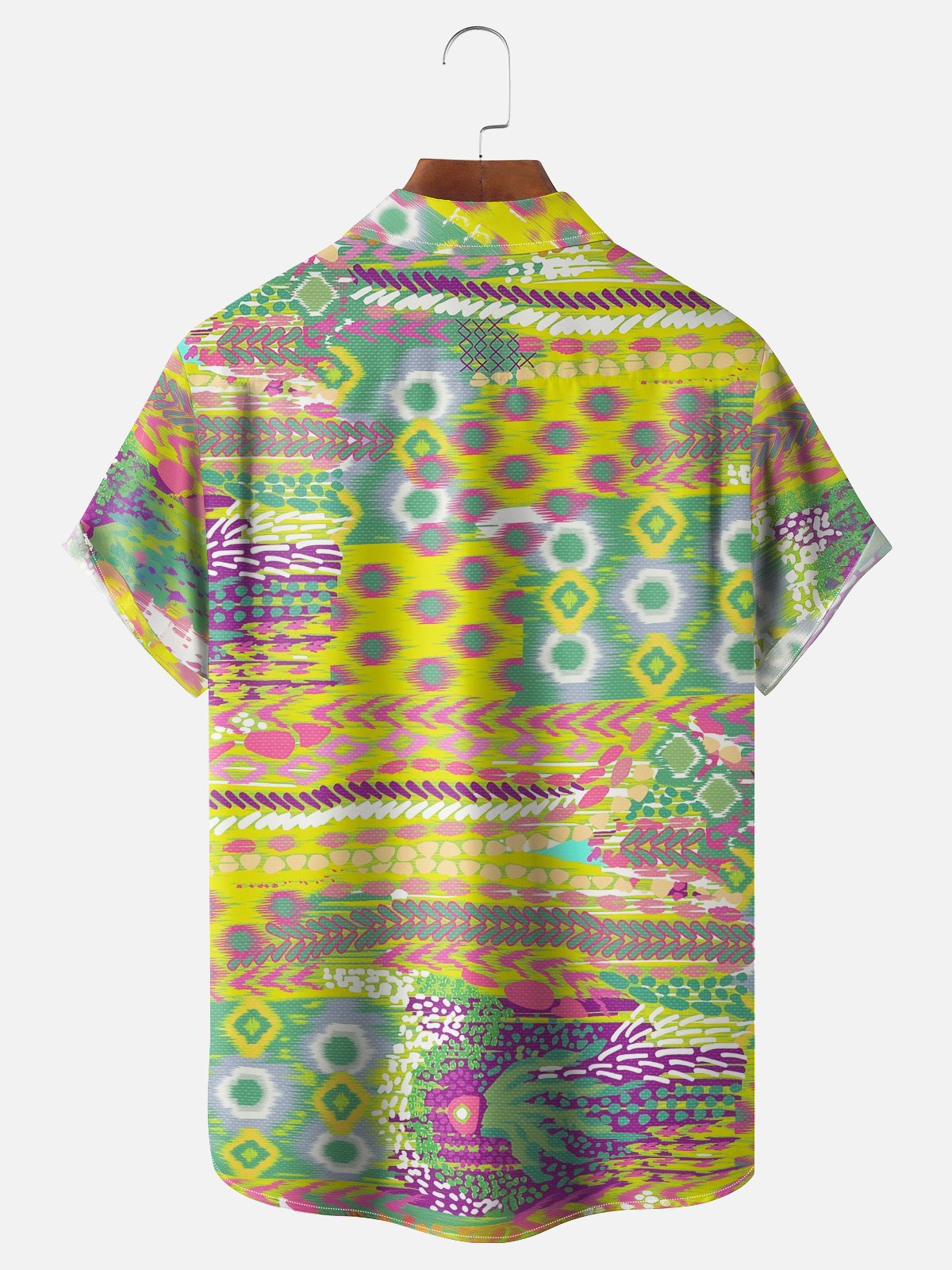 Moisture-wicking Ethnic Style Chest Pocket Casual Shirt
