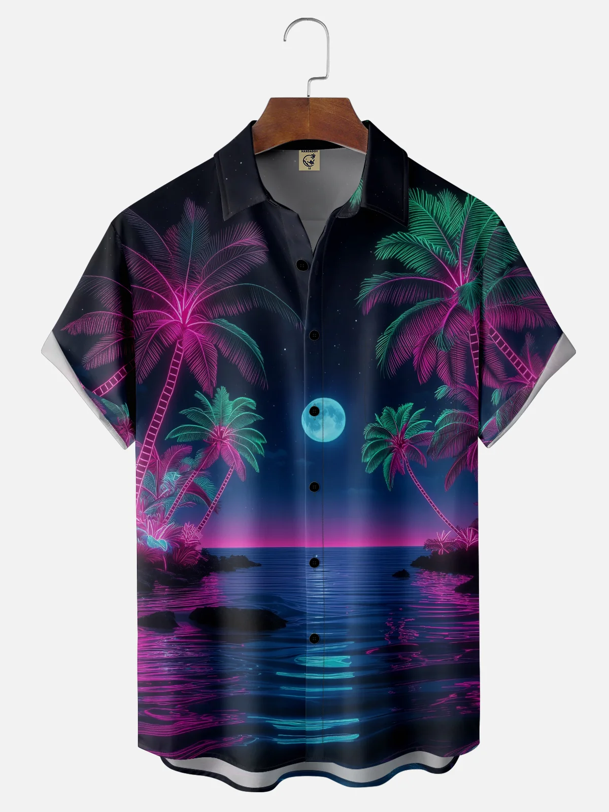 Moisture-wicking Coconut Beach Chest Pocket Hawaiian Shirt