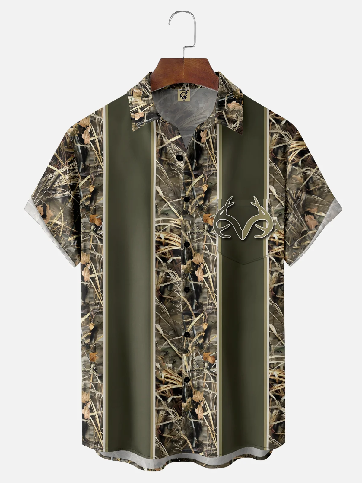 Moisture-Wicking Hunting Season Deer Chest Pocket  Bowling Shirt