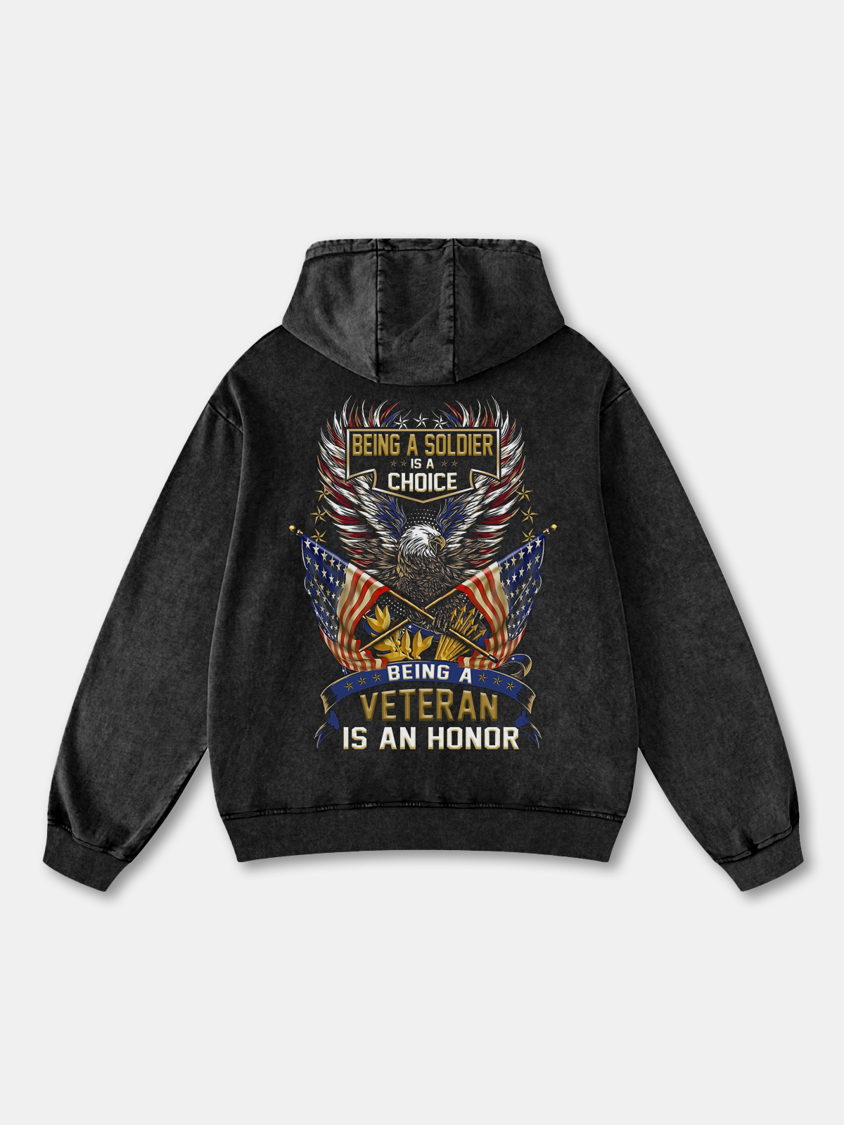 Veterans Day American Flag Eagle Hoodie Sweatshirt
