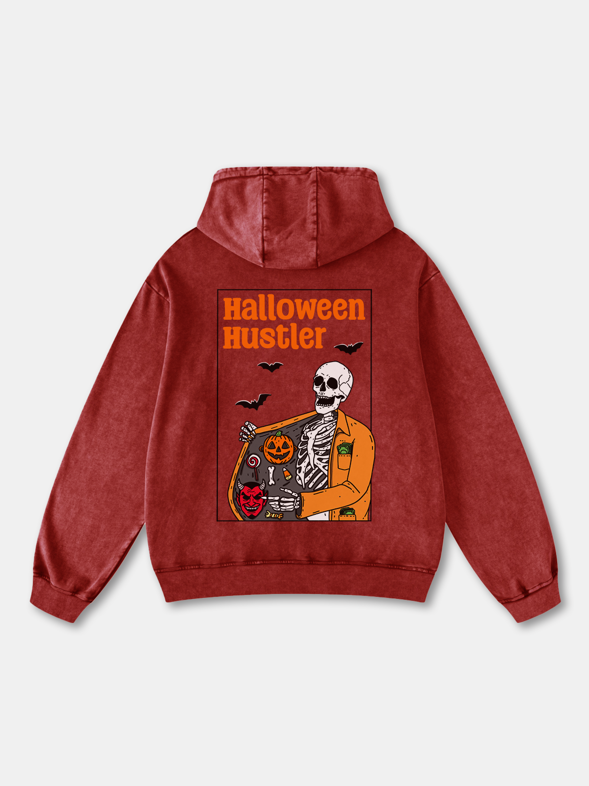 Hardaddy x Kimprut Imut Halloween Skeleton Pumpkin Horror Drink Hoodie Sweatshirt