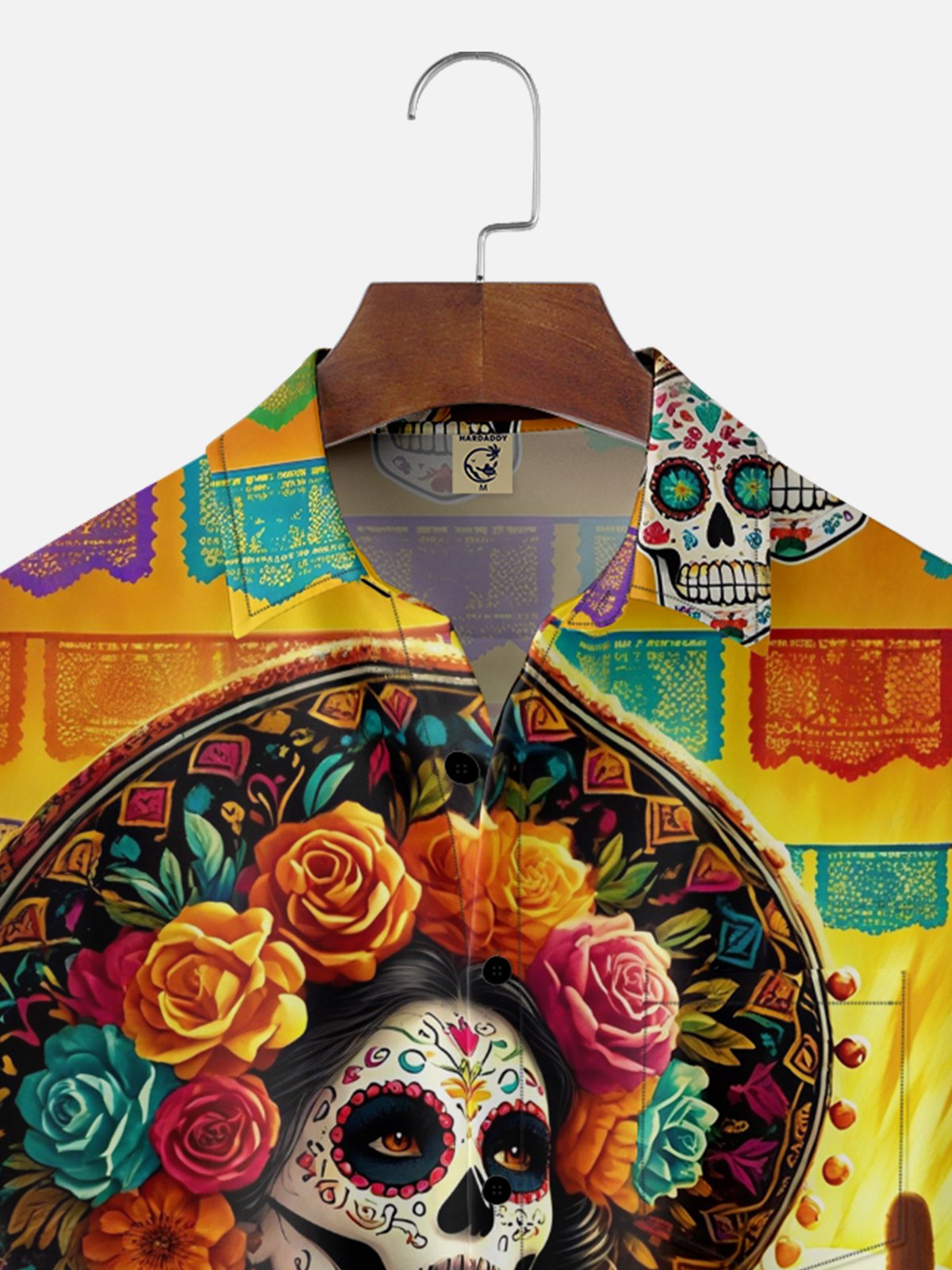 Moisture-wicking Day of the Dead Chest Pocket Casual Shirt