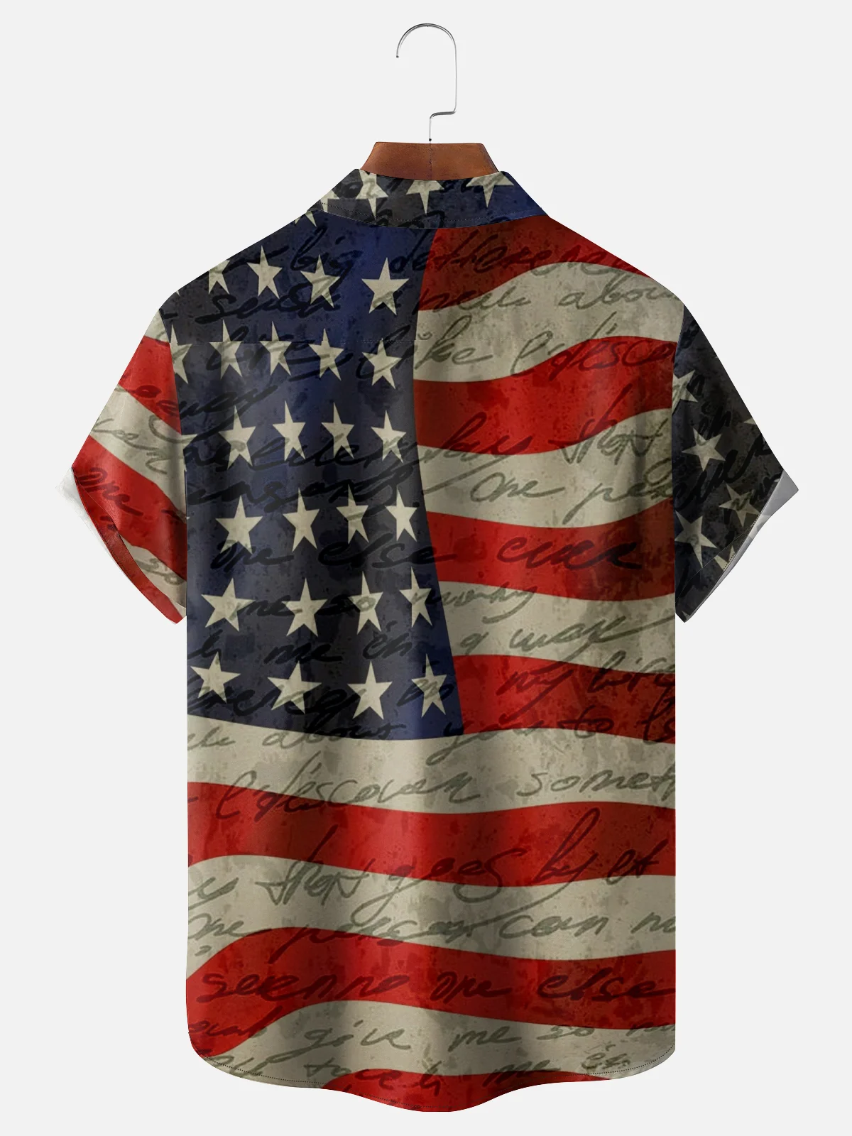 Hardaddy X Valentina Bjekovic Moisture-wicking Veterans Day American Flag Chest Pocket Casual Shirt