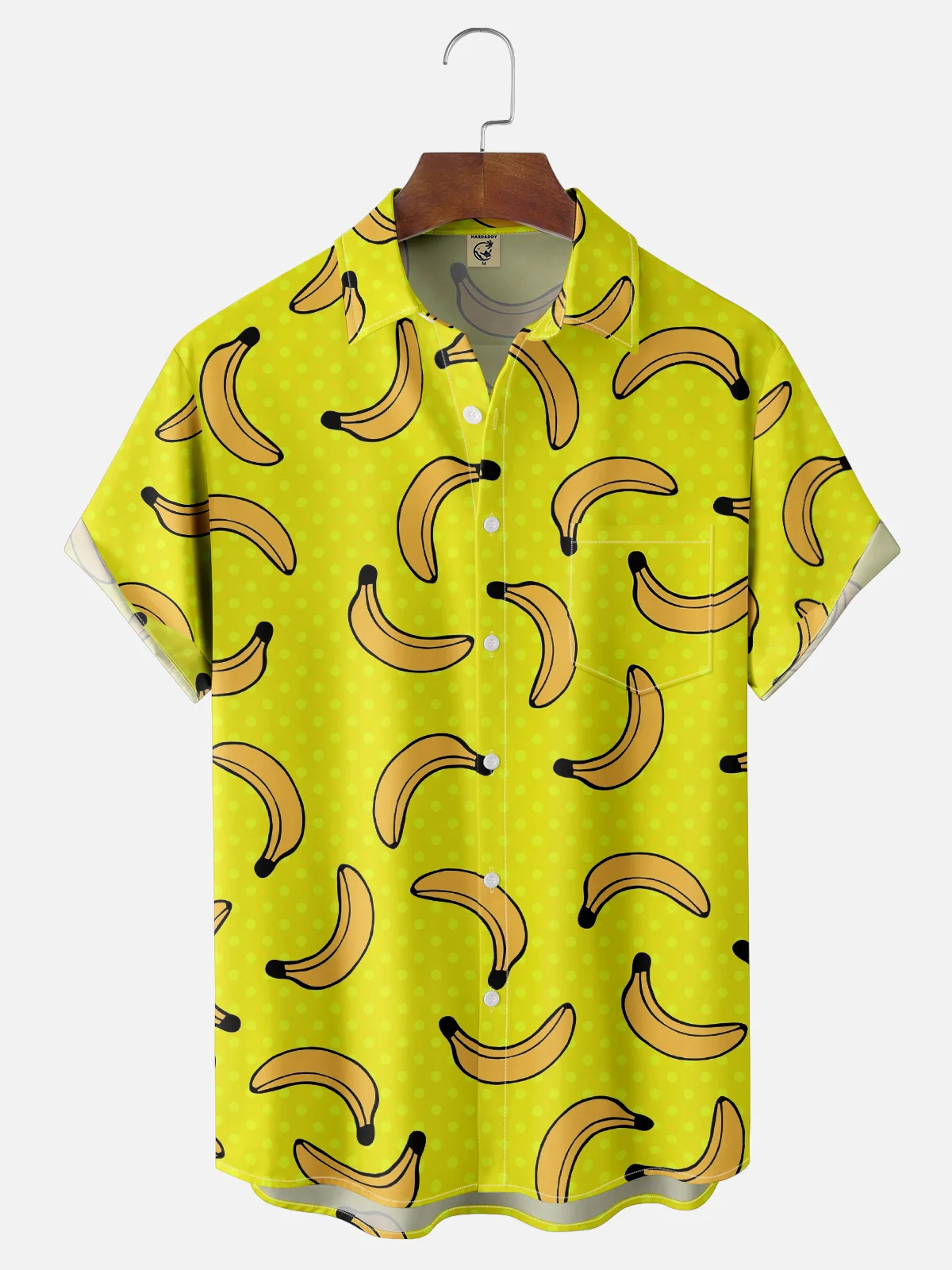 Hardaddy X Valentina Bjekovic Moisture-wicking Funky Banana Chest Pocket Hawaiian Shirt