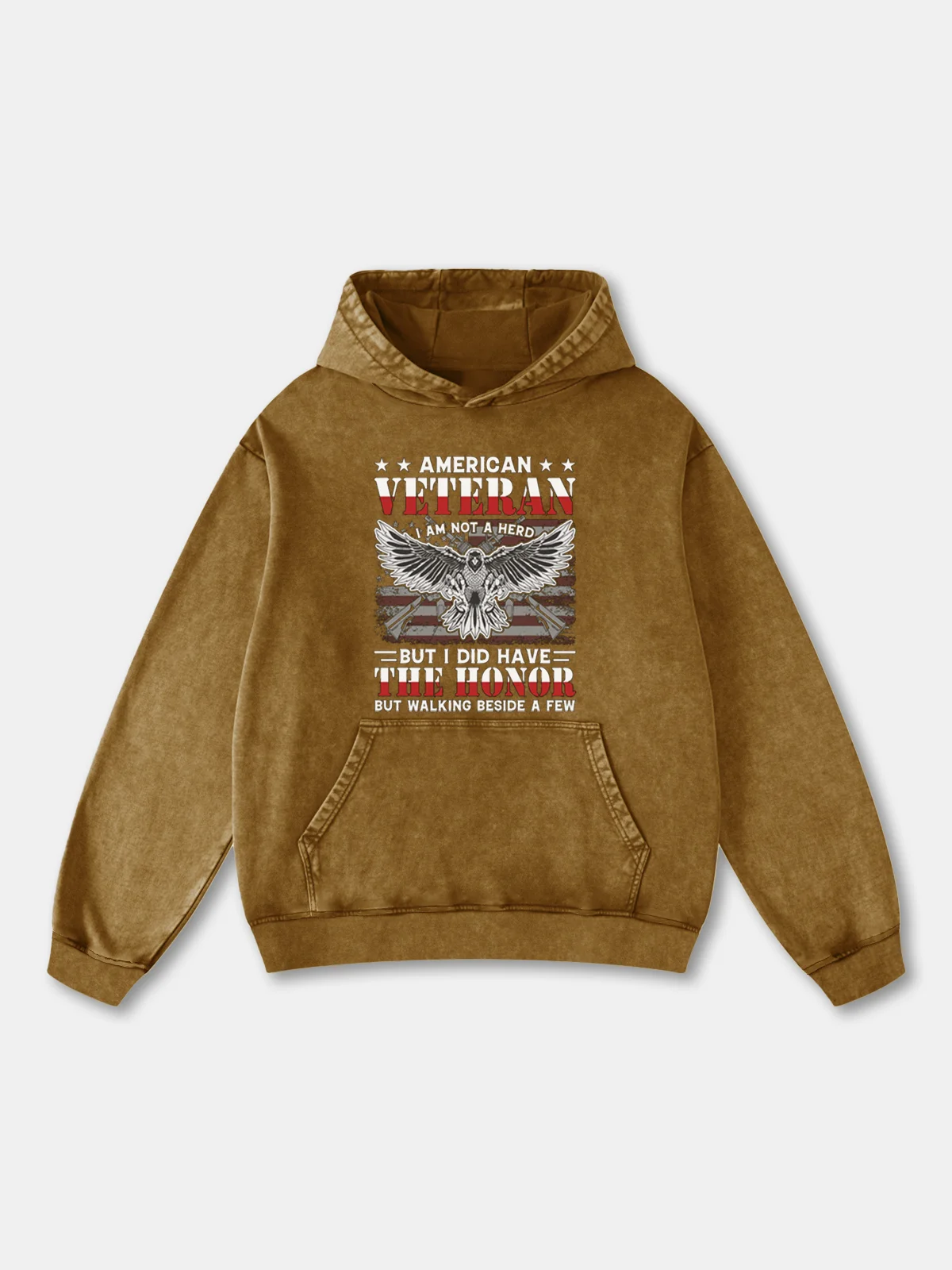 Veterans Day American Flag Eagle Slogan Hoodie Sweatshirt