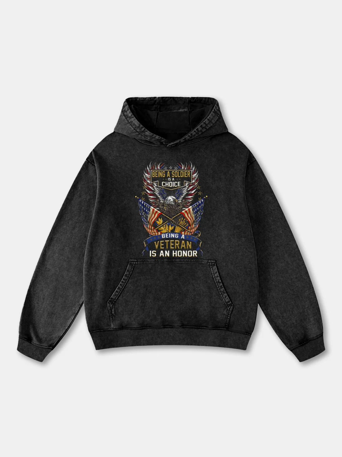 Veterans Day American Flag Eagle Hoodie Sweatshirt