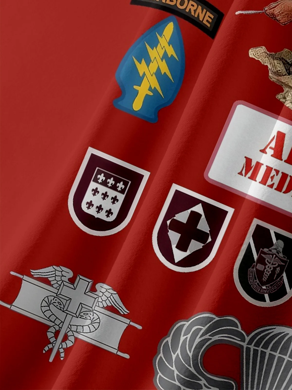 Moisture-wicking Veterans Day US Army Airborne Division Chest Pocket Casual Shirt