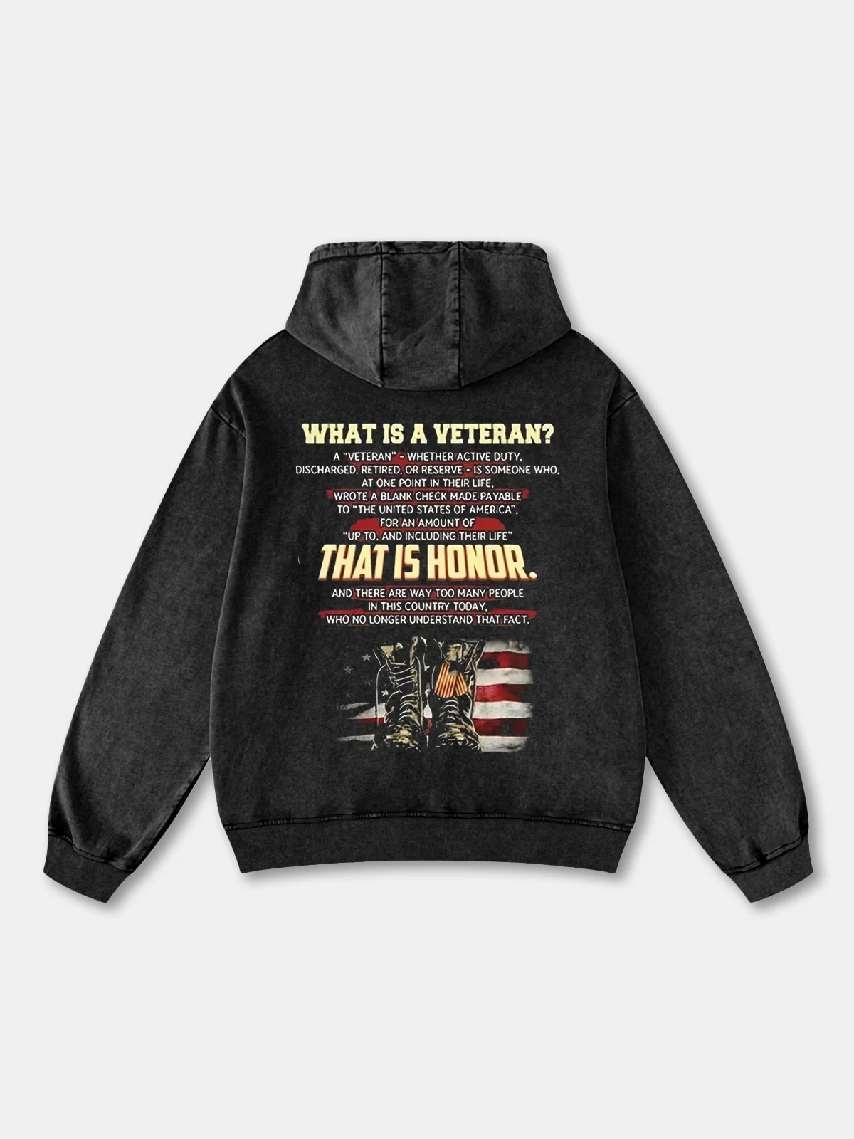 Veterans Day American Flag Boots Hoodie Sweatshirt