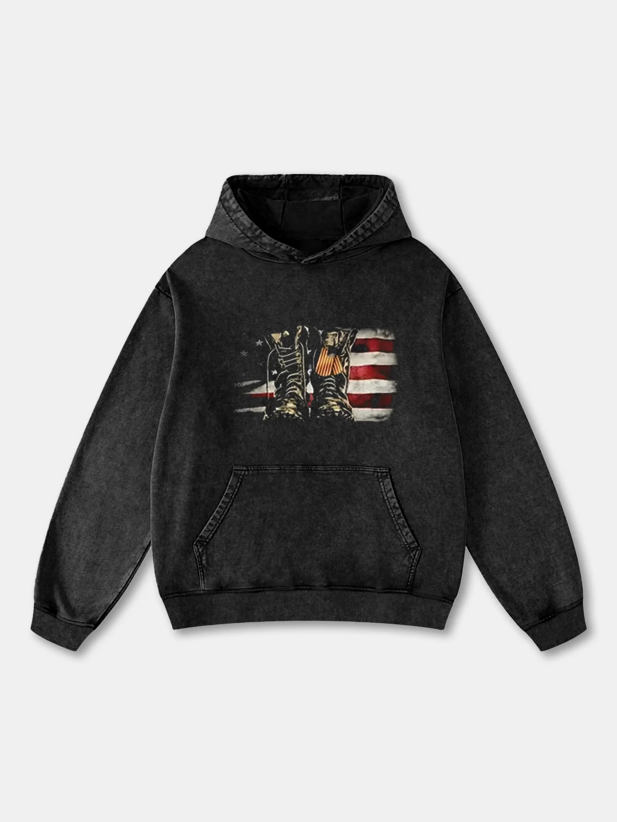 Veterans Day American Flag Boots Hoodie Sweatshirt