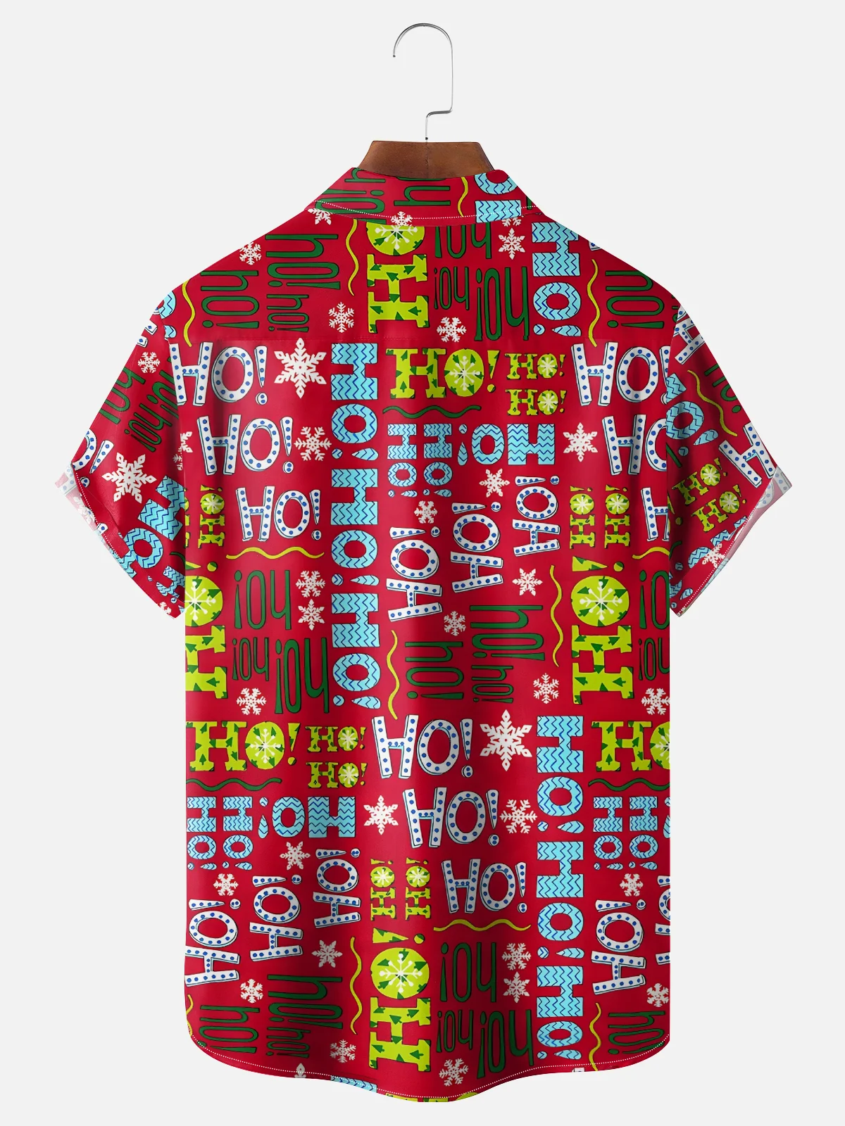Moisture-wicking Fun Christmas Art Slogan Chest Pocket Casual Shirt
