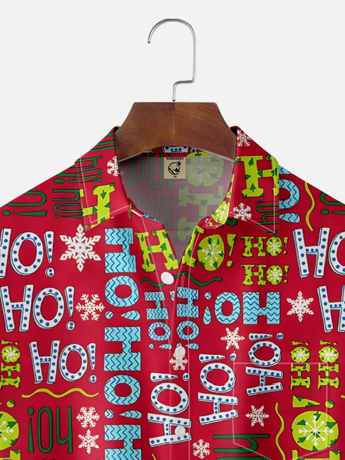 Moisture-wicking Fun Christmas Art Slogan Chest Pocket Casual Shirt
