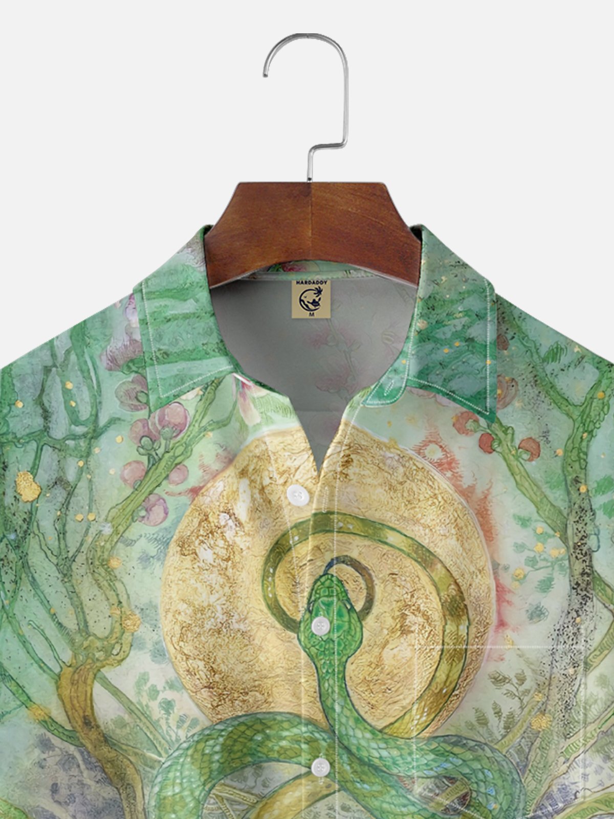 Moisture-wicking Art Fantasy Snake Illustration Chest Pocket Casual Shirt