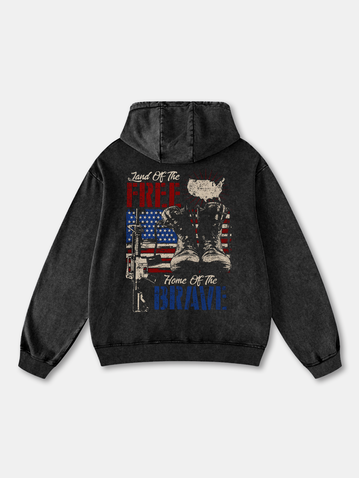 Veterans Day American Flag Boots Hoodie Sweatshirt