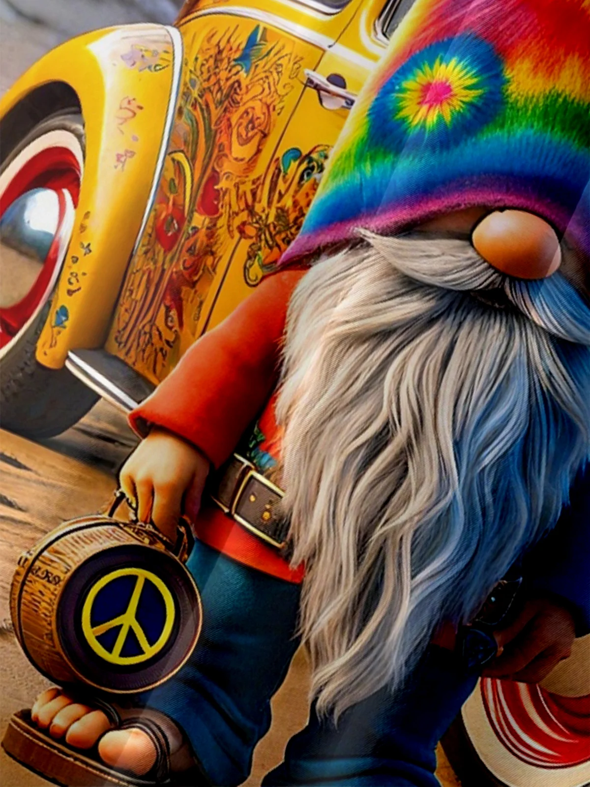 Moisture Wicking Retro Dwarf Car Chest Pocket Hawaiian Shirt