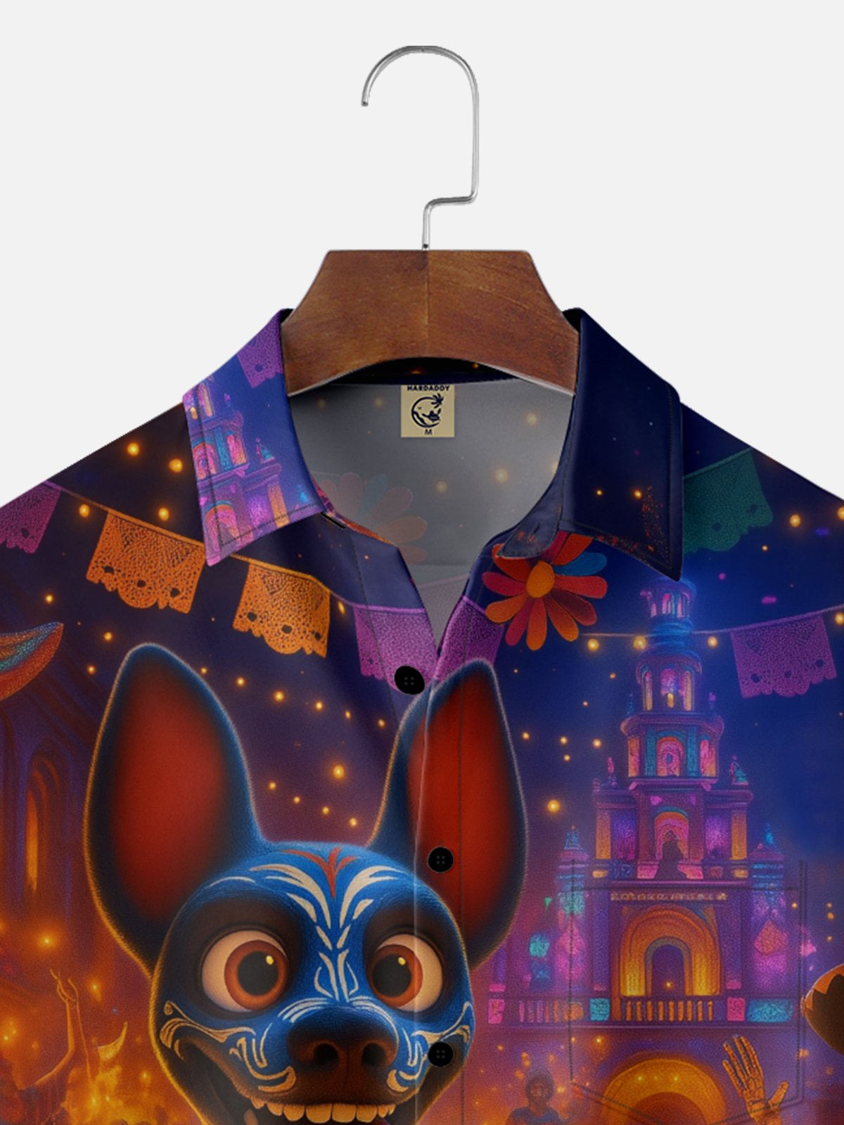 Moisture-wicking Day Of The Dead Mexican Hairless Dog Chest Pocket Casual Shirt