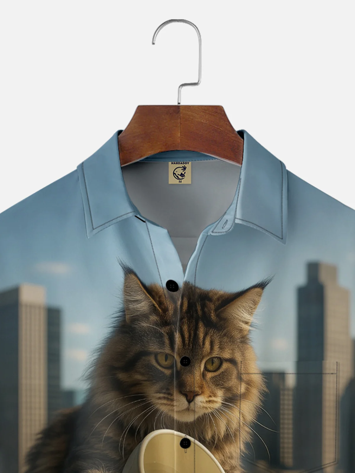 Moisture-wicking Cat Milk Chest Pocket Casual Shirt