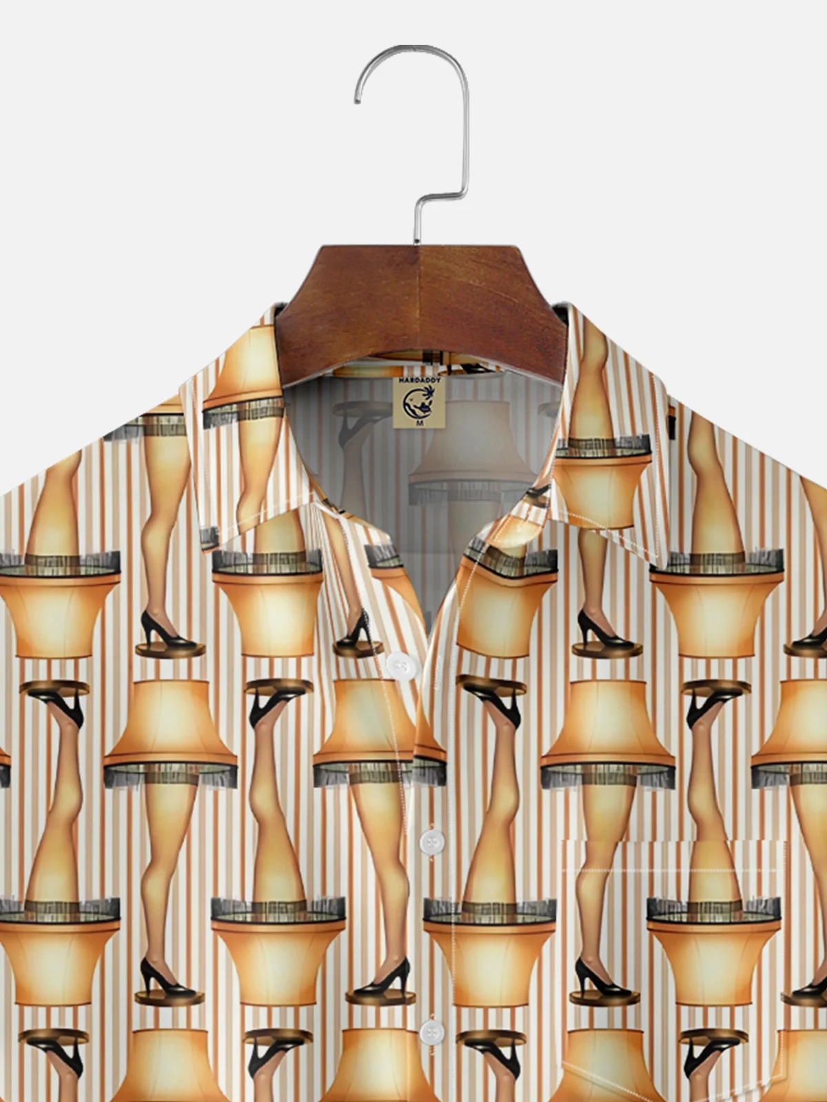 Moisture-Wicking Christmas Leg Lights Chest Pocket Hawaiian Shirt