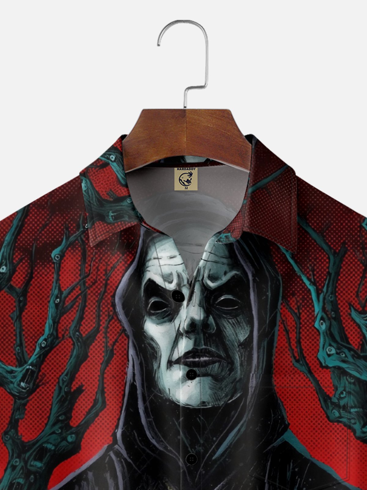 Moisture-wicking Halloween Horror Chest Pocket Casual Shirt
