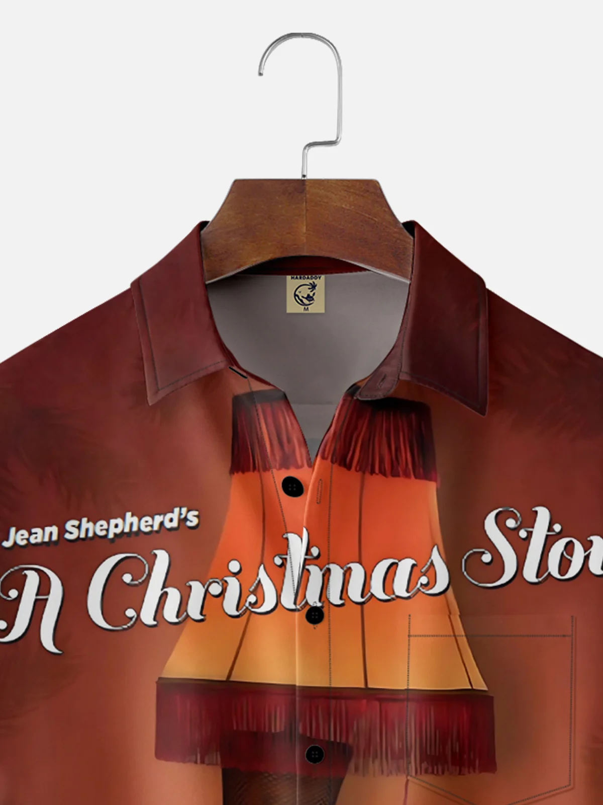 Moisture-Wicking Christmas Story Leg Lamp Chest Pocket Hawaiian Shirt