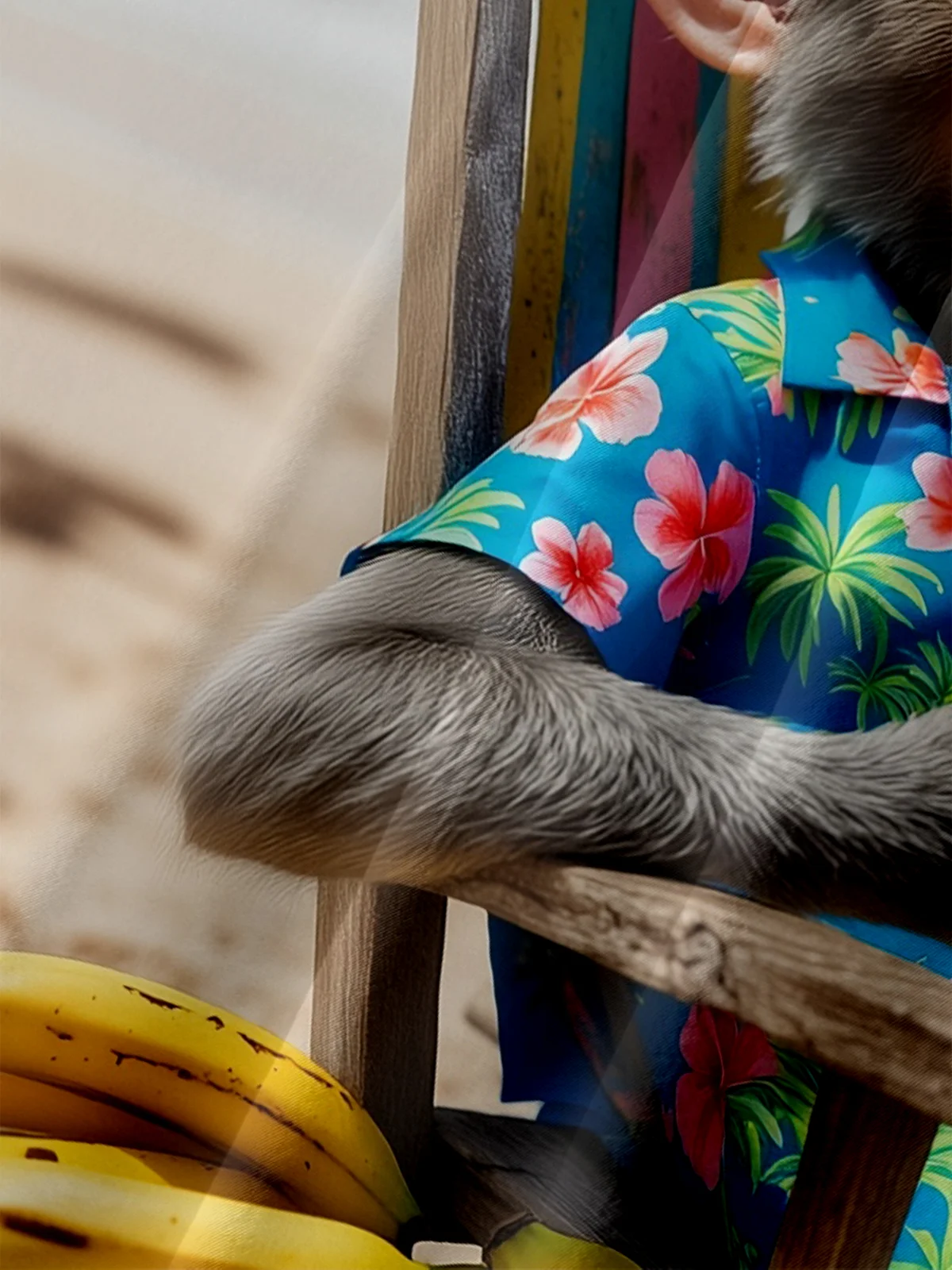 Moisture-wicking Parrot Monkey Chest Pocket Hawaiian Shirt