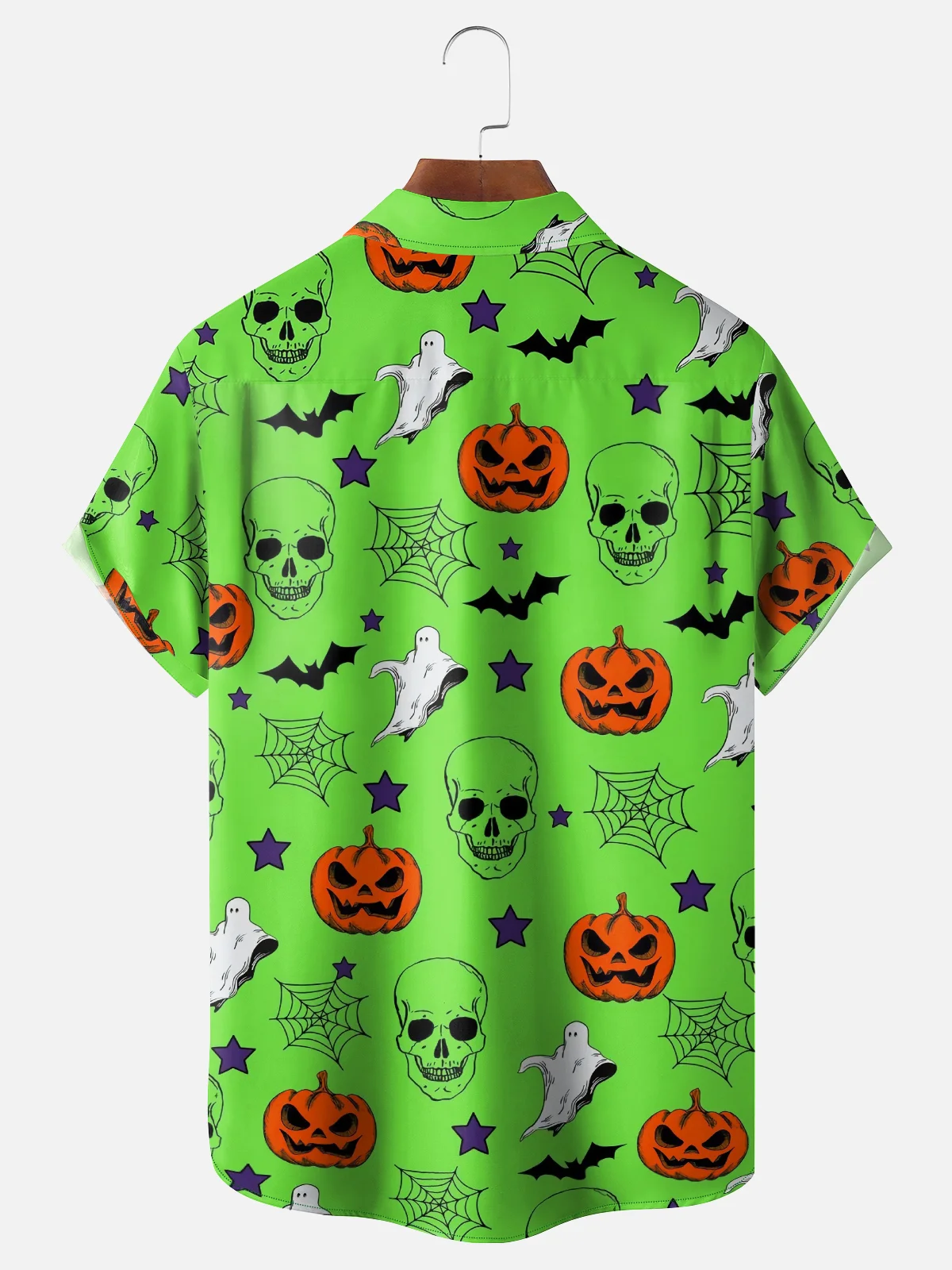 Moisture-wicking Halloween Ghost Chest Pocket Casual Shirt