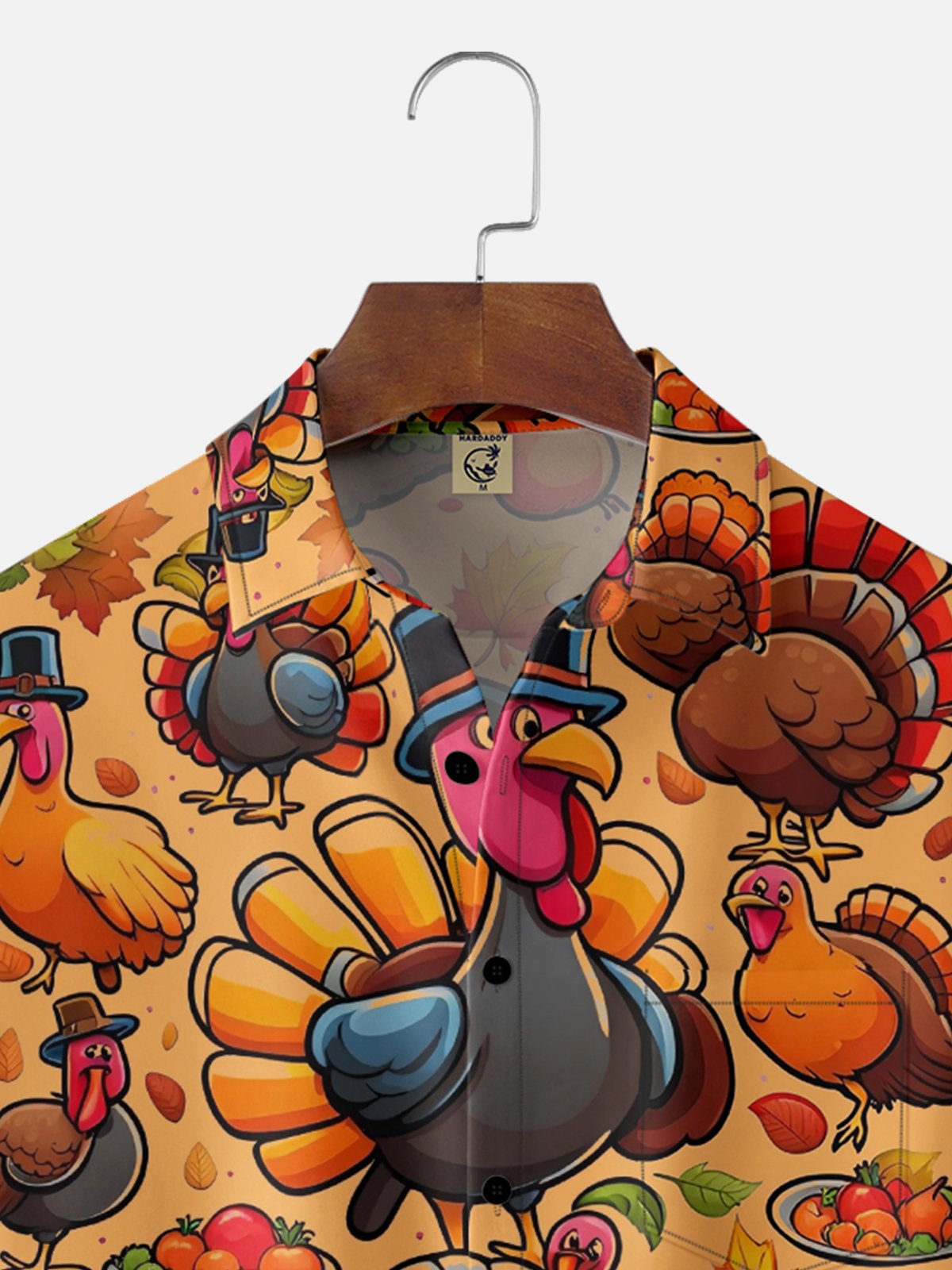 Moisture-wicking Thanksgiving Turkey Gobble Wobble Chest Pocket Casual Shirt