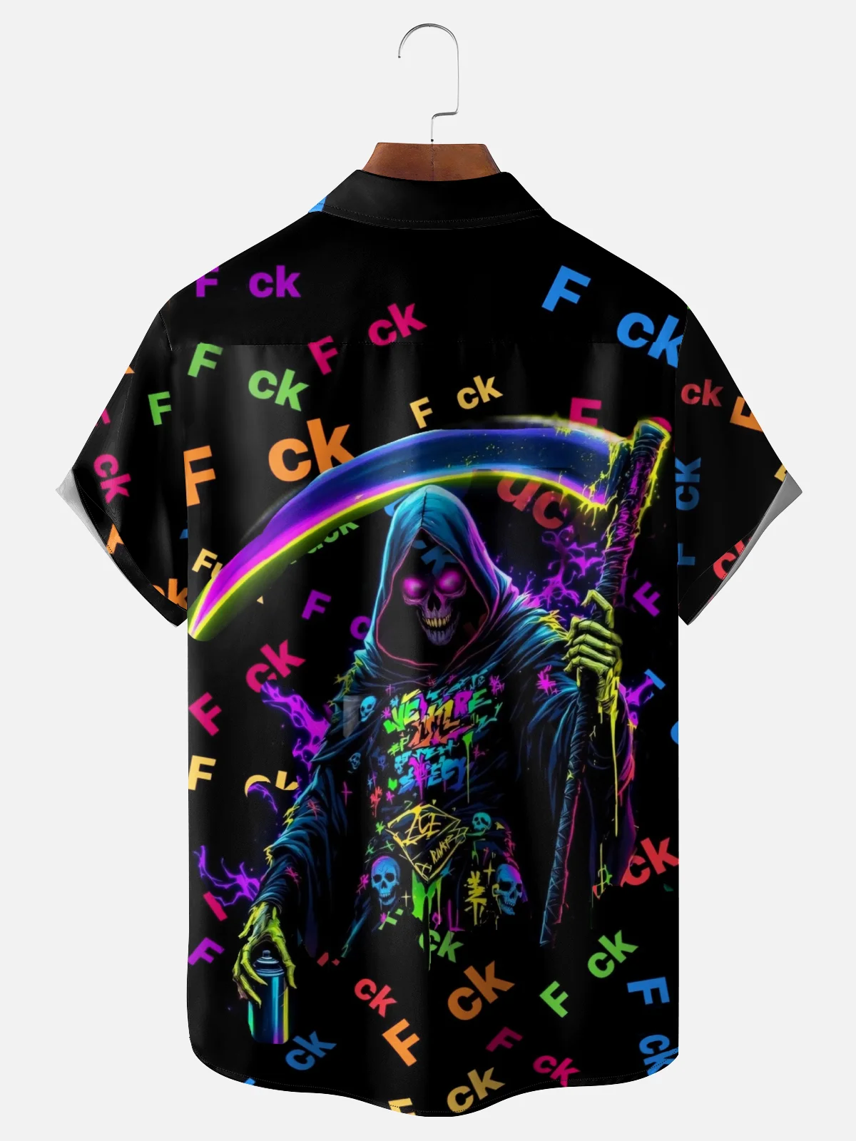 Moisture-wicking Halloween Soldier Chest Pocket Casual Shirt