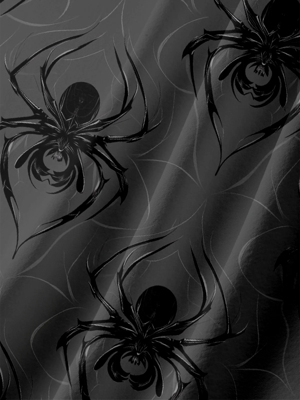 Moisture-Wicking Halloween Gradient Spider Chest Pocket Hawaiian Shirt