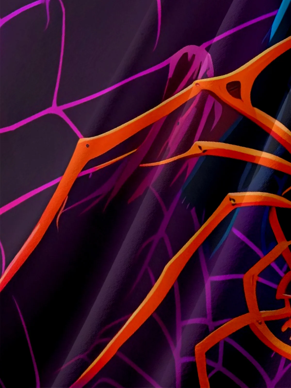 Moisture-wicking Halloween Spider Pumpkin Chest Pocket Casual Shirt