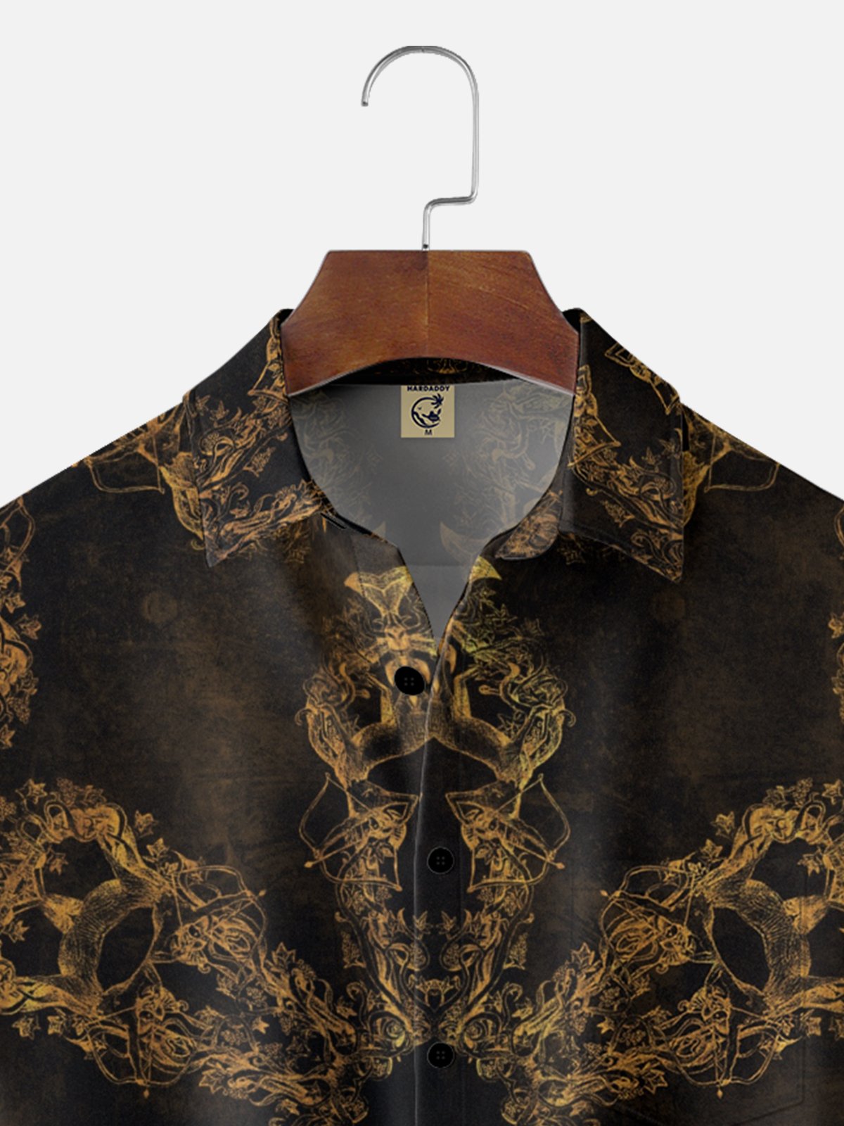 Hardaddy X Mchernovart Moisture-wicking Snowflake Art Chest Pocket Casual Shirt