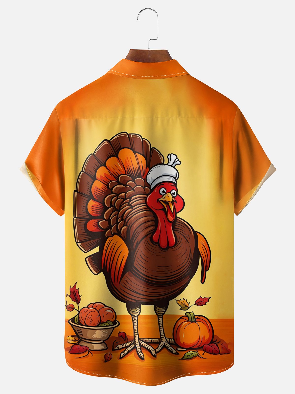 Moisture-wicking Thanksgiving Turkey Gobble Wobble Chest Pocket Casual Shirt