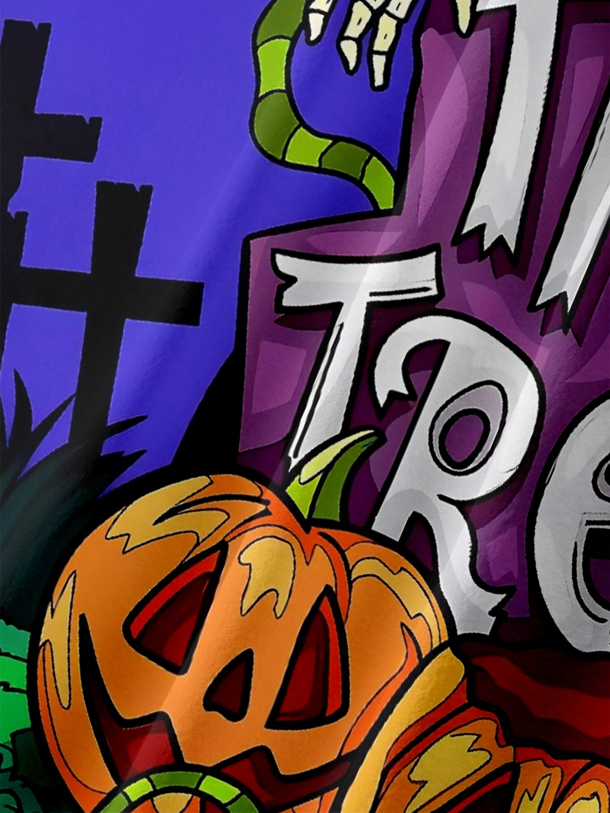 Moisture-wicking Halloween Ghost Chest Pocket Casual Shirt