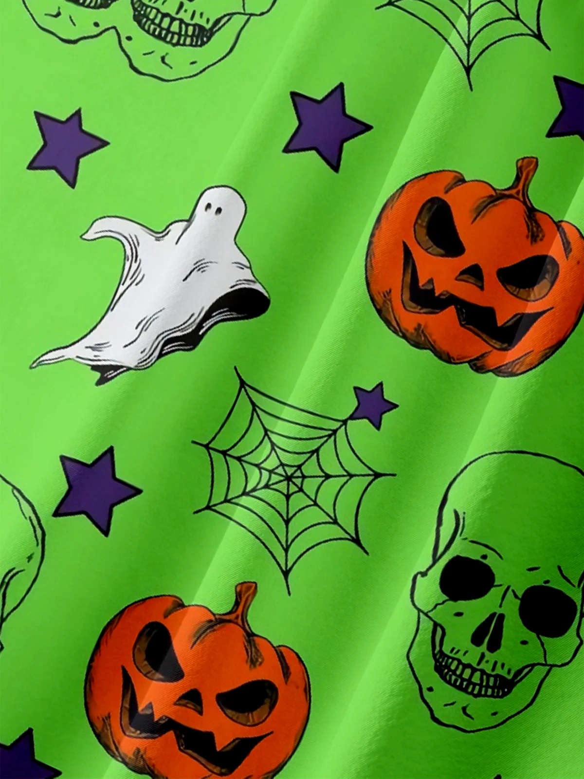 Moisture-wicking Halloween Ghost Chest Pocket Casual Shirt