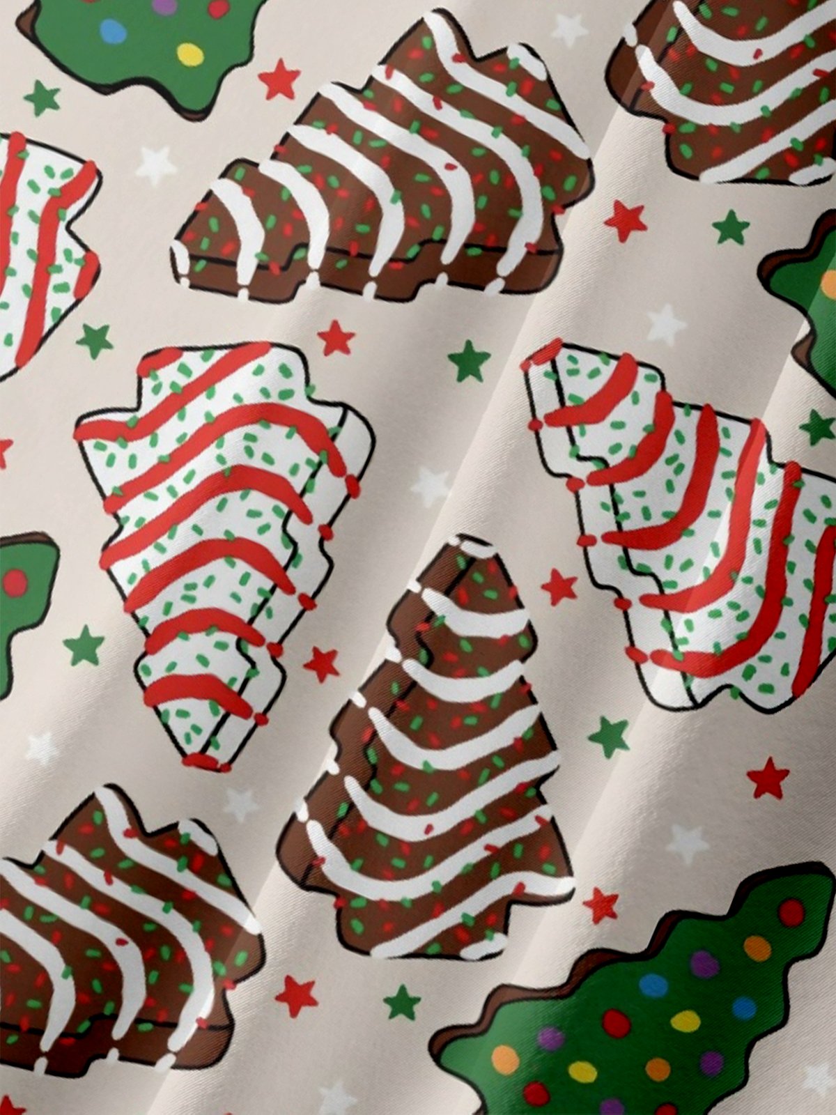 Moisture-wicking Christmas Tree Chest Pocket Casual Shirt