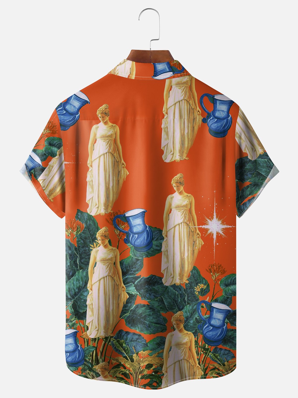 Hardaddy X Emmar Studio Moisture-wicking Renaissance Sculpture Vase Kettle Monstera Chest Pocket Hawaiian Shirt