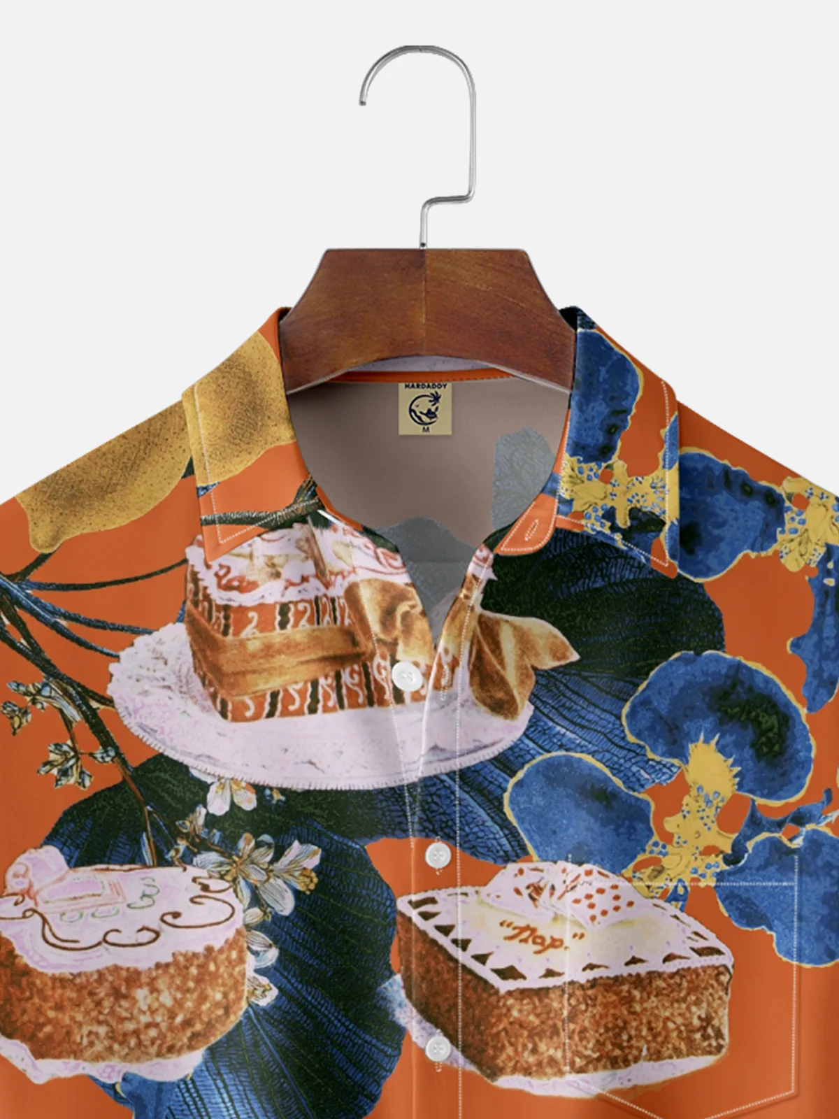 Hardaddy X Emmar Studio Moisture-wicking Orchid Cake Lemon Chest Pocket Hawaiian Shirt