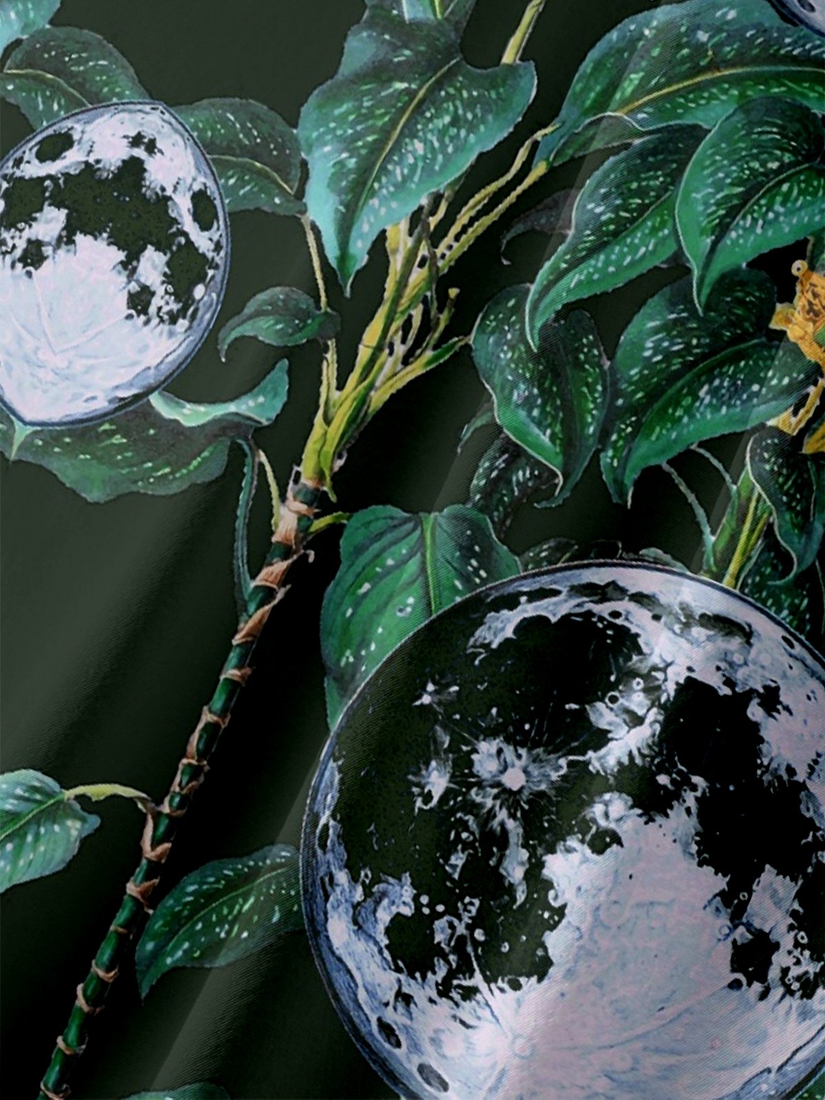 Hardaddy X Emmar Studio Moisture-wicking Crown Earth Leaves Chest Pocket Hawaiian Shirt
