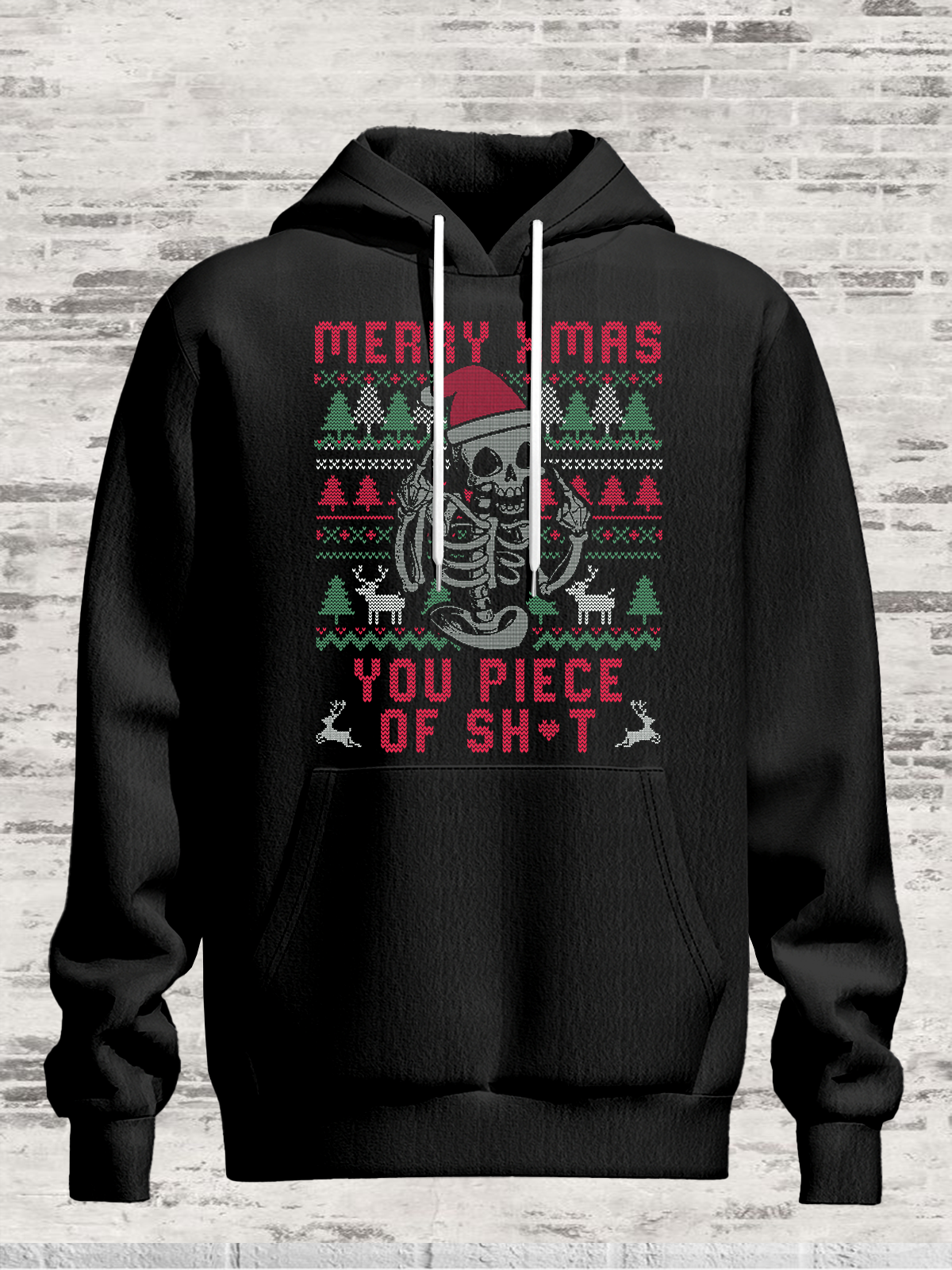 Hardaddy X Eduely Merry Christmas Skull Sweatshirt Hoodie