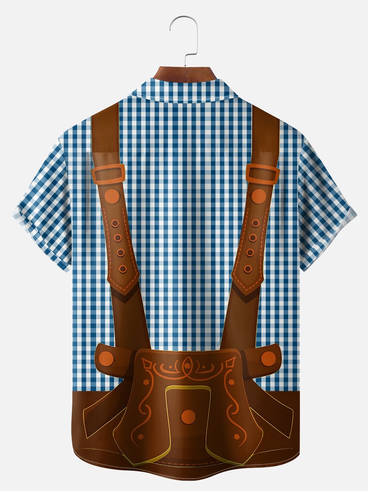 Big Size Moisture-wicking Oktoberfest Beer Festival Costume Chest Pocket Casual Shirt