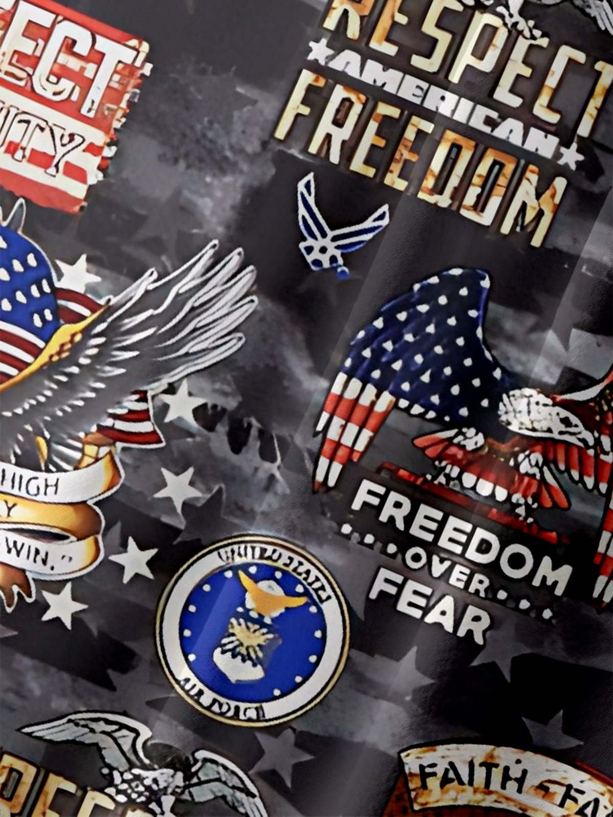 Moisture-wicking Veterans Day Air Force Chest Pocket Casual Shirt