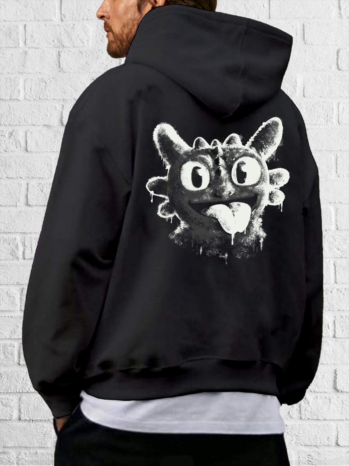 Hardaddy X Eduely Fun Dinosaur Hooded Sweatshirt