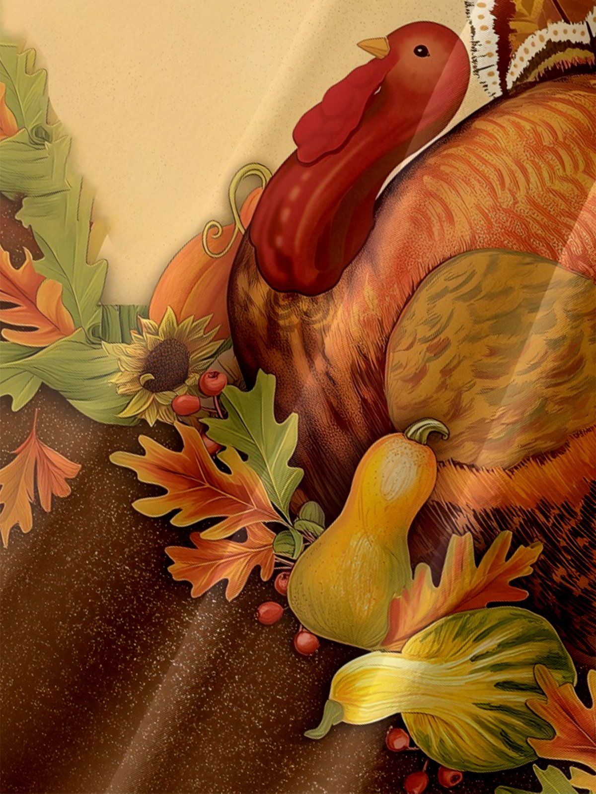 Moisture-wicking Thanksgiving Turkey Chest Pocket Casual Shirt