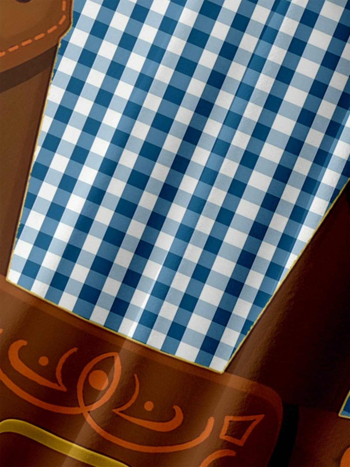 Big Size Moisture-wicking Oktoberfest Beer Festival Costume Chest Pocket Casual Shirt