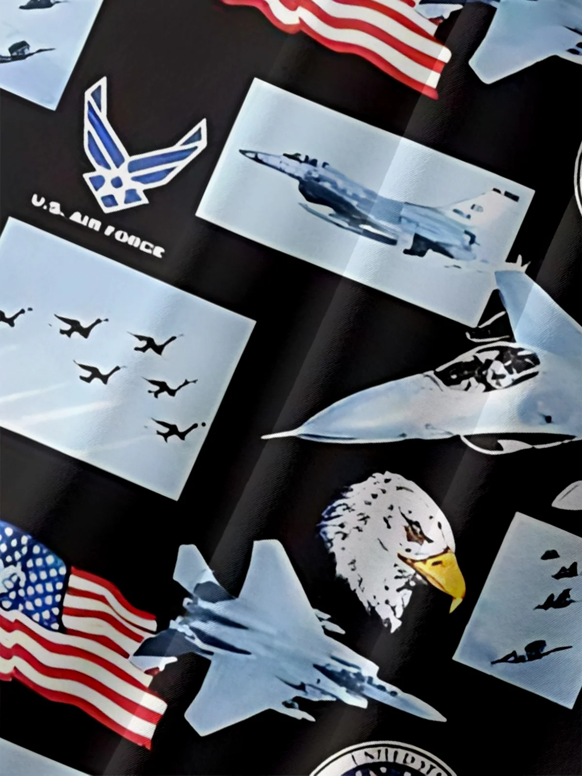 Moisture-wicking Veterans Day Air Force Chest Pocket Casual Shirt